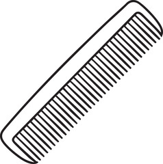 comb outline vector illustration line art	