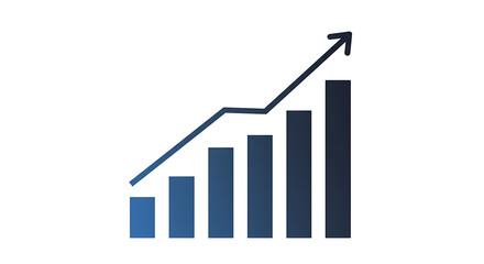 Financial Growth: Upward Trend Bar Graph - Business Success Visual