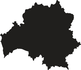 Belarus map silhouette vector style with white background