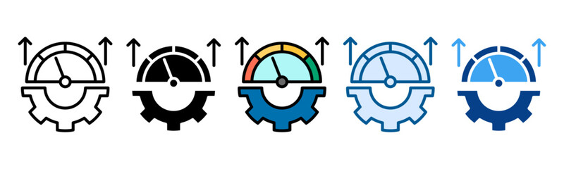 Performance Testing Icon Set Multiple Style Collection