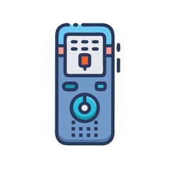 Voice Recorder Device Icon – Audio Recording and Sound Capture Symbol