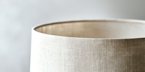 Replacement drum lampshade in linen on white background