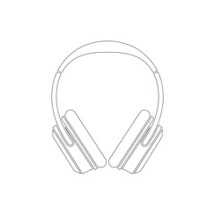 Headphones and Earphones Outline Icon  Vector Illustration Collection for Web Design Mobile Apps and Digital Media Isolated on White Background