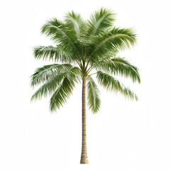 A tall and vibrant palm tree with lush green fronds swaying in the breeze.