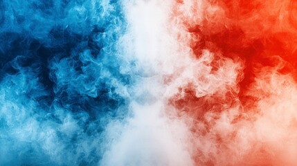 Obraz premium Abstract Artistic Interpretation of Freedom with Red and Blue Smoke Patterns