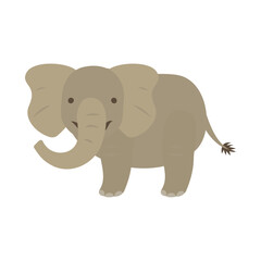 ゾウ。フラットなベクターイラスト。
Elephant. Flat vector illustration.