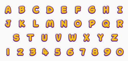 font effect comic letter style vector design