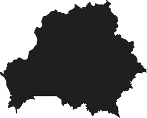 Fototapeta premium Belarus map silhouette vector style with white background