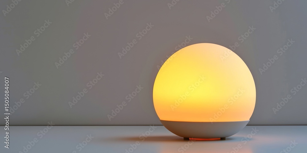 Aufkleber smart table lamp with app-controlled brightness on white background