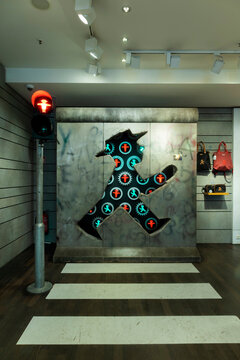 BERLIN, GERMANY - April 28, 2025: Ampelmaennchen - a souvenir shop in berlin dedicated to the traffic light man