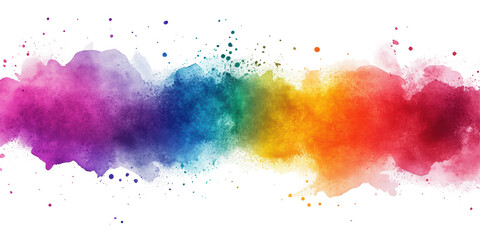 Obraz premium Vibrant rainbow watercolor splash