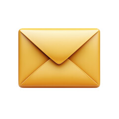 Gleaming golden envelope symbolizing a message of hope anticipation and on transparent background