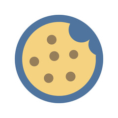 Fototapeta premium Round Cookie Icon – Sweet Snack, Baked Dessert Biscuit Symbol