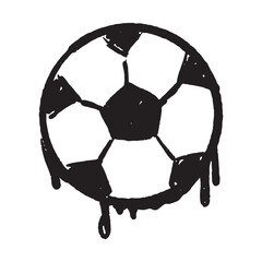 Obraz premium set of an Sport Equipment Graffiti Soccer Ball