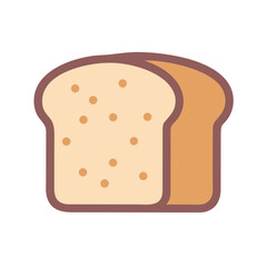 Sliced Bread Loaf Icon &ndash; Fresh Bakery Bread Symbol, Food and Breakfast Concept
