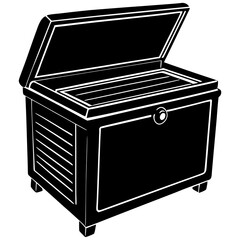 treasure chest isolated on white