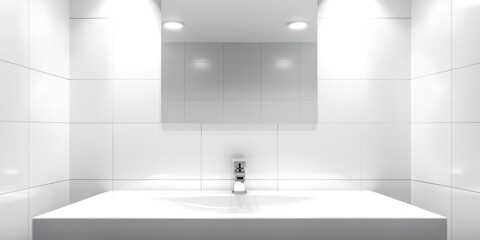 Fototapeta premium Wall-mounted LED bathroom vanity light on white background