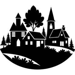 house silhouette vector