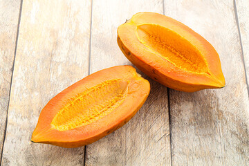 Ripe sweet tropical exotic papaya