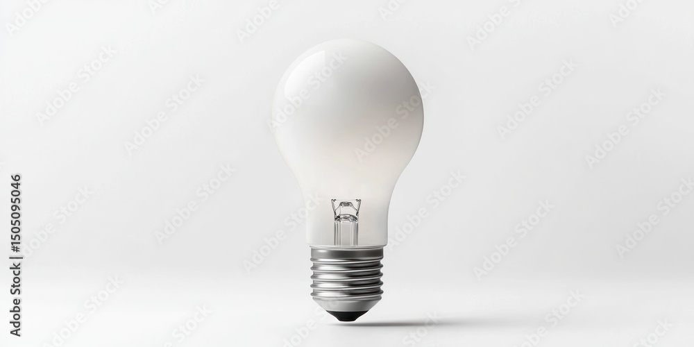 Poster wifi-enabled smart bulb with adjustable brightness on white background