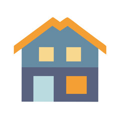 Residential House Icon – Home, Real Estate, Property, Building Vector Symbol