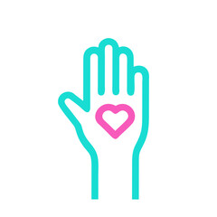 Obraz premium Volunteer Raising Hand Icon – Community Support, Help, and Participation Symbol