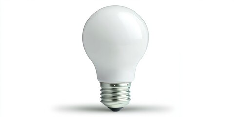 A19 standard light bulb with medium base on white background