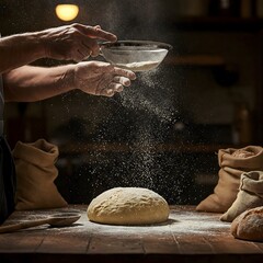 Making Homemade Bread with Flour