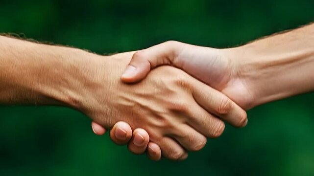 A Firm Handshake: Symbol of Agreement and Trust
