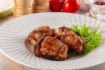 Hot Grilled chicken thigh barbecues
