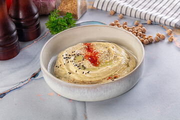 Chickpea vegan hummus dip spread