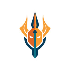 Trident logo vector illustration isolated on white background