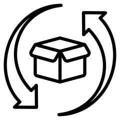 Return Label line icon