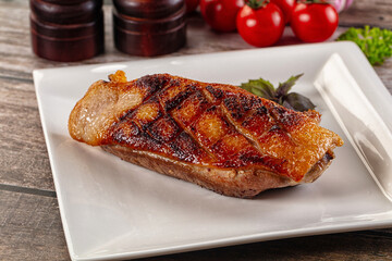 Roasted duck breast fillet meat