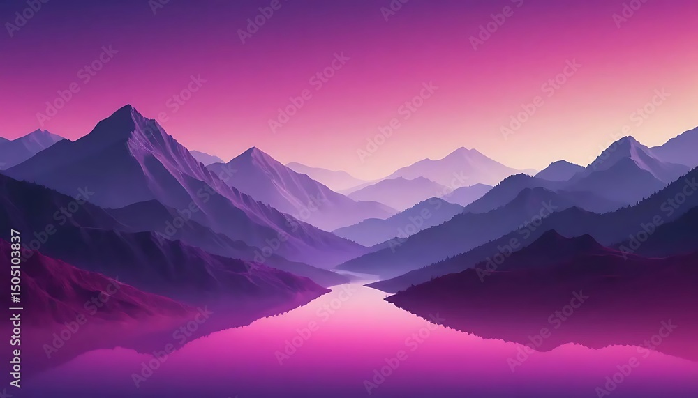Aufkleber abstract gradient background with smooth transition from light blue to dark blue, simple calm mood.