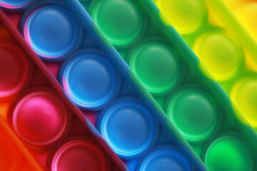 Colorful Pop It Fidget Toy in Diagonal Pattern with Bright and Vibrant Colors