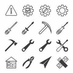 Minimal Open-Source Icon Set. Free Line Style. Vector Icons for Web, UI & Mobile Design. Vector illustration