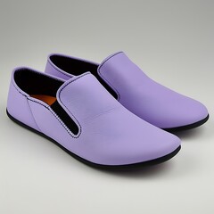 Studio Shot of Pair of Lilac Casual Slip-On Shoes for Everyday Comfort