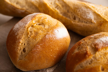 焼き上がった自家製パン