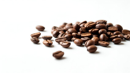 Naklejka premium High-resolution image of coffee beans isolated on white