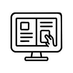 Fototapeta premium Interactive Content Editing on Desktop Monitor