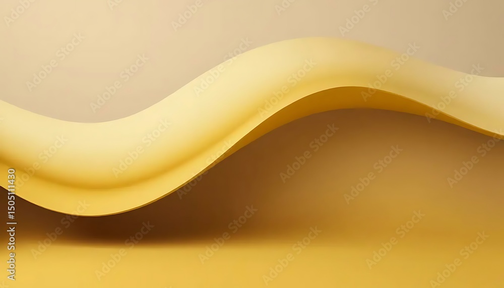 Poster a smooth yellow waveform creates a calming, modern abstract backdrop with gentle gradients.