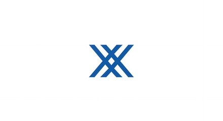 Obraz premium Blue Decorative Monogram Logo with Letter 
