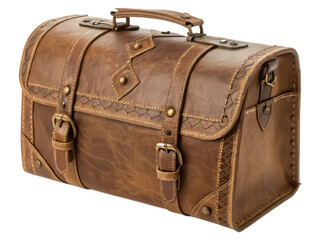 Antique leather satchel png vintage bag png old satchel png leather bag png classic purse png transparent background image