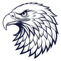 Eagle head vector art on white background. eagle icon and logo. Adobe Illustrator Artwork
