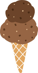 chocolate ice cream cone