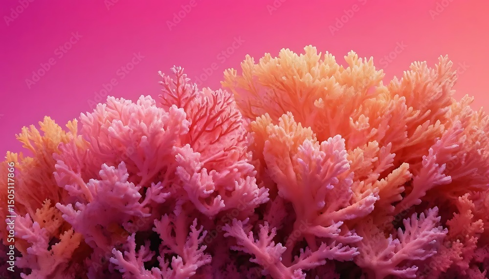Poster abstract pink and orange coral-like structures create a vibrant and textured visual delight.