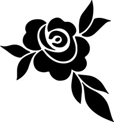 Obraz premium black and white rose