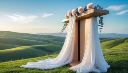 Futuristic Technology Illustration with Global Network and Geometric Shapes