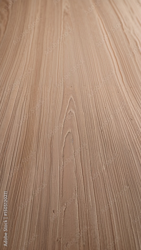 Aufkleber light brown wooden surface close-up with horizontal grain pattern and smooth matte texture